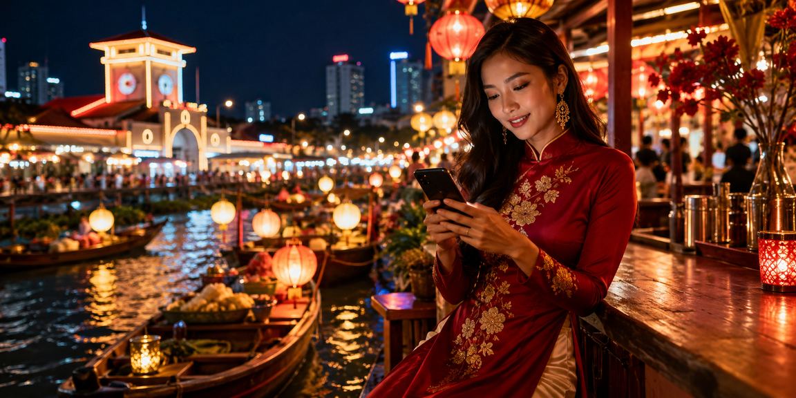 Người dùng Thành phố Hồ Chí Minh chơi casino trên điện thoại tại chợ đêm