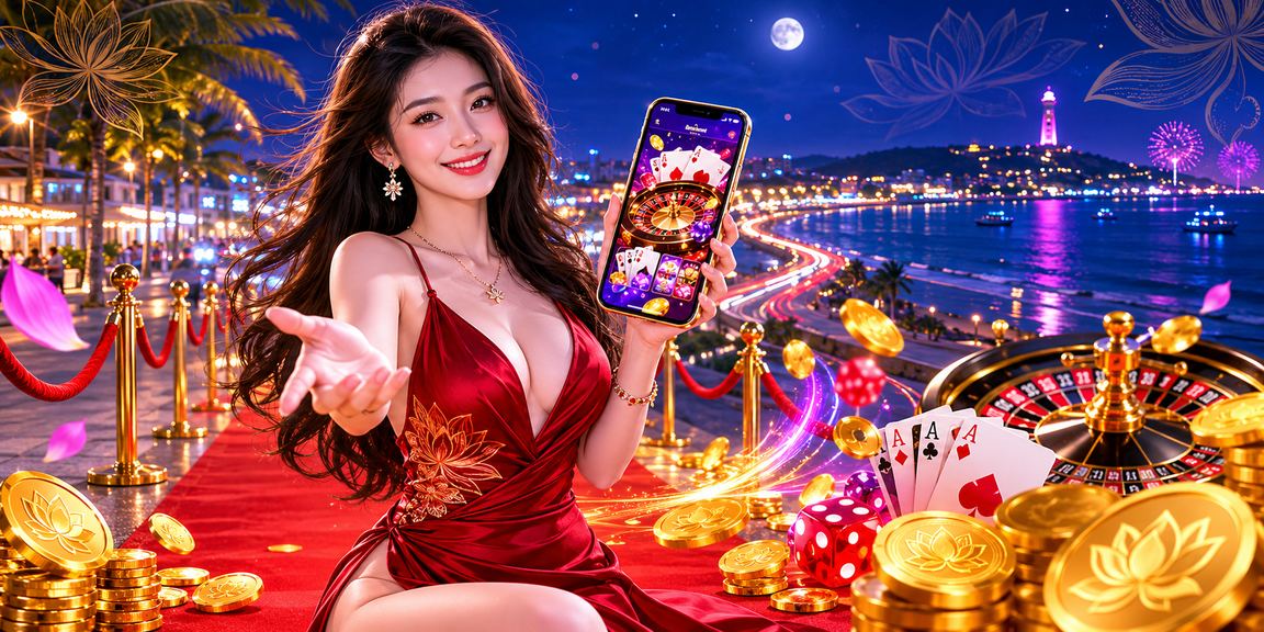 Người dùng Phan Thiết sử dụng app casino trên điện thoại tại bãi biển